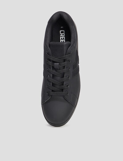 Tennis basses à lacets noir homme