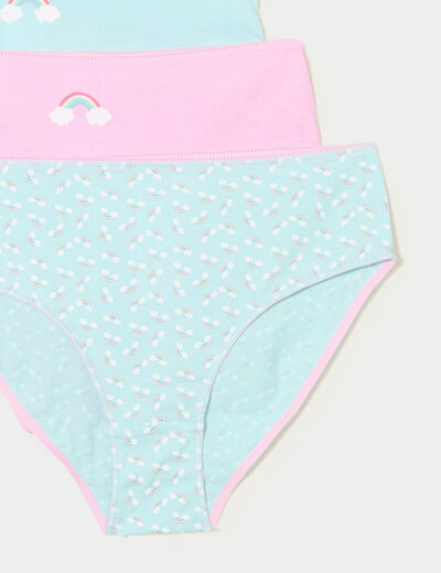 Lot 5 culottes coton bleu fille