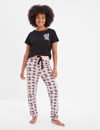 Ensemble pyjama Lilo et Stitch noir femme