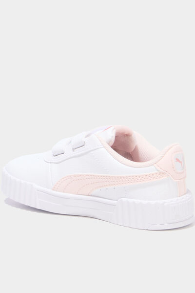 Baskets scratchs Puma Carina 3.0 Floral rose clair fille