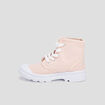 Baskets montantes crantées en toile rose fille