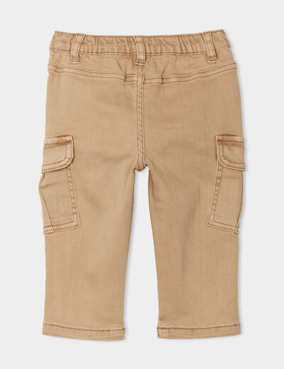Pantalon poches à rabat coton Creeks taupe bébé garçon