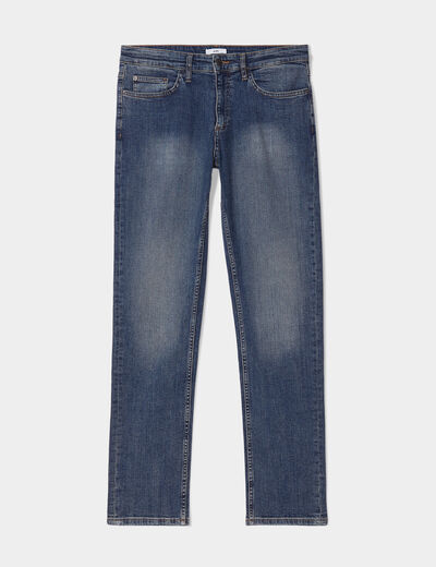 Jeans straight 5 poches denim used homme