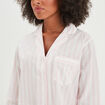 Ensemble pyjama pantalon chemise coton ecru femme