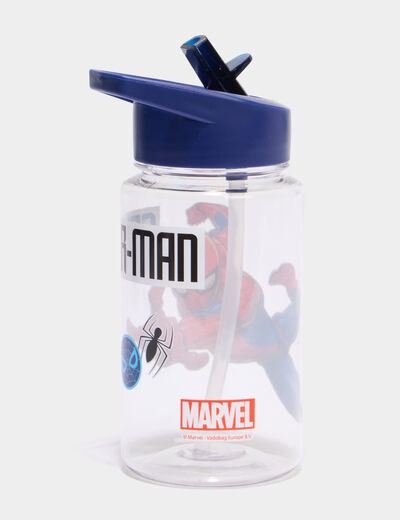 Gourde Spider-Man avec paille int&eacute;gr&eacute;e multicolore mixte