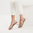 Sandales en cuir Kickers Kickdash gris femme