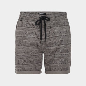 Short droit avec cordon Liberto gris foncé homme