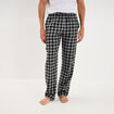 Pantalon de pyjama coton coupe droite gris moyen homme