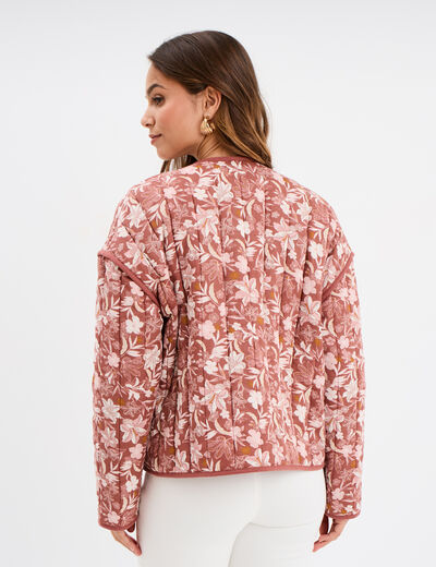 Veste matelassée réversible vieux rose femme