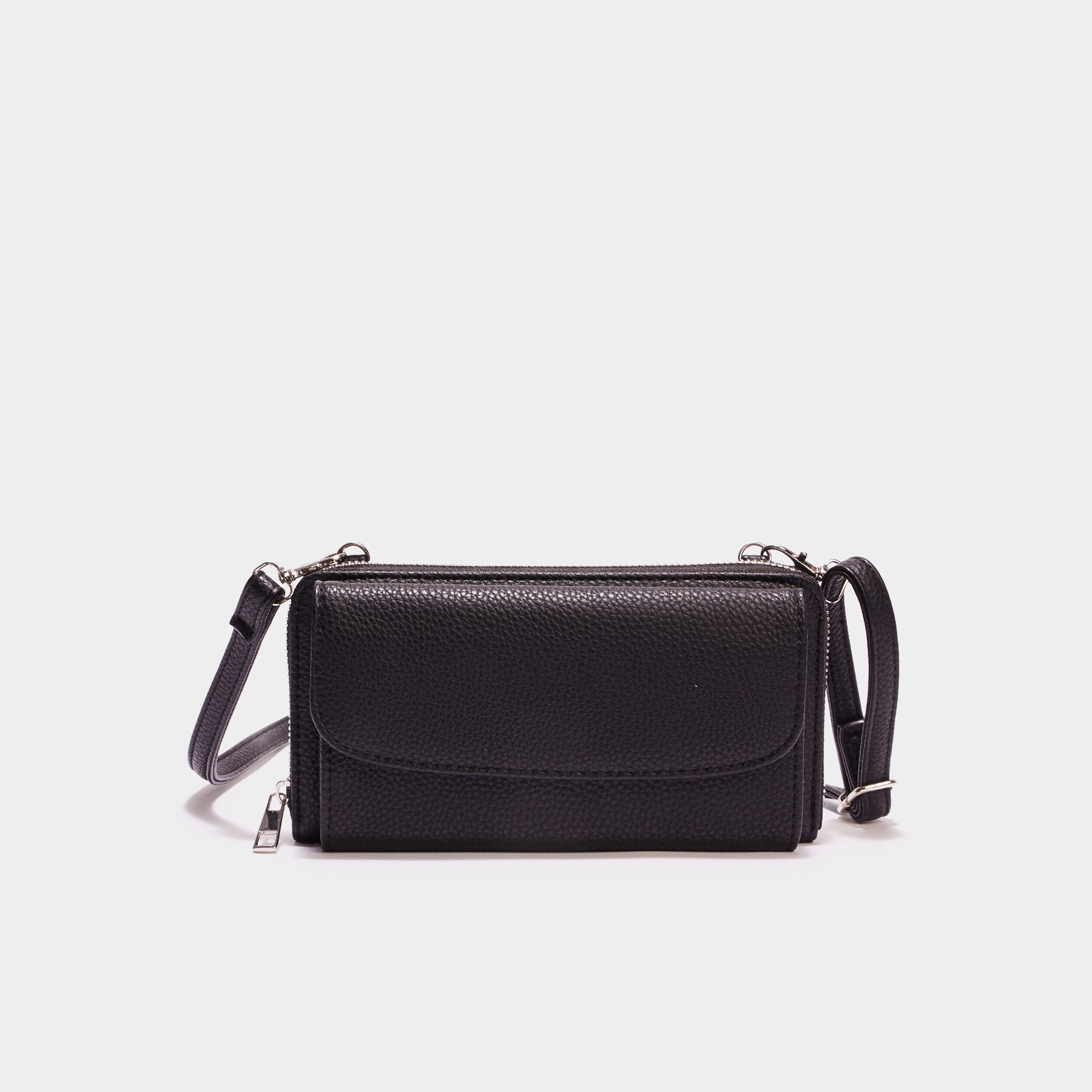 Sac pochette avec bandoulière noir femme LH