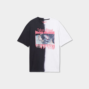 t shirt col rond tokyo ghoul kaneki multicolore homme T-shirt col rond Tokyo Ghoul Kaneki multicolore homme
