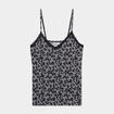 Haut de pyjama débardeur à bretelles noir femme