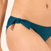 Bas de maillot de bain détails noeuds bleu pétrole femme