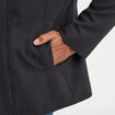 Veste droite courte zippée col montant gris foncé homme