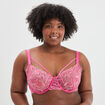 Soutien-gorge emboîtant dentelle rose fushia femme grande taille