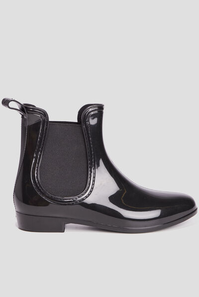 Bottines chelsea de pluie noir femme