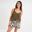 Ensemble pyjama short et débardeur ecru femme