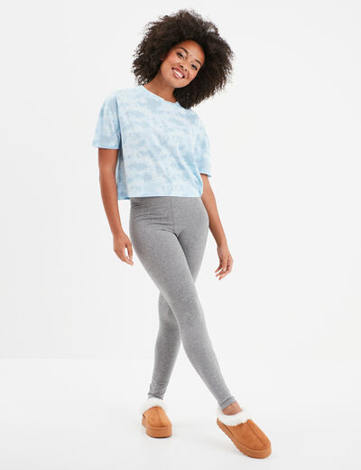 T-shirt cropped oversize Creeks bleu femme