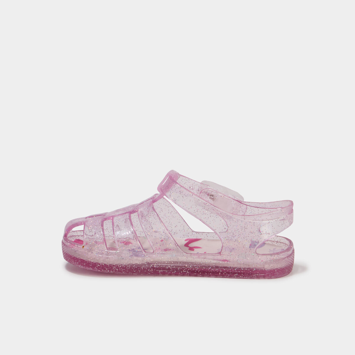 Sandales de plage paillettes rose b&eacute;b&eacute; fille