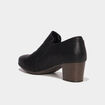 Bottines confort &agrave; talons zipp&eacute;s noir femme