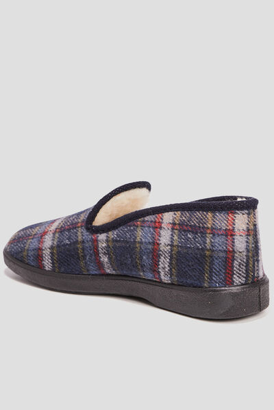 Chaussons bleu marine homme
