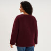 Veste r&eacute;versible matelass&eacute;e et polaire violet fonc&eacute; femme