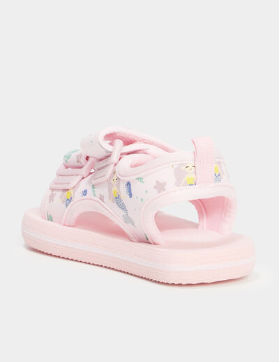 Sandales à scratchs multicolore bébé fille