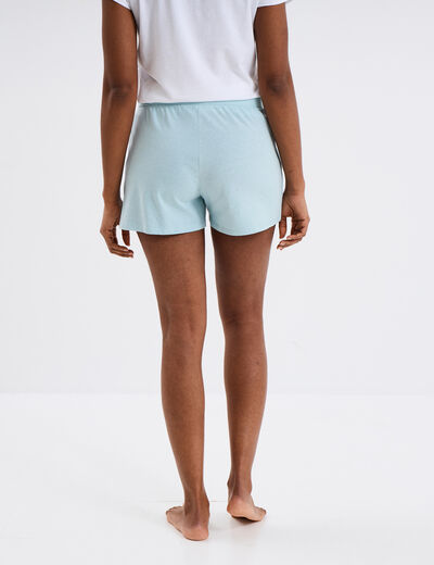Short de pyjama vert canard femme