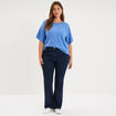 Pull manches courtes bleu femme grande taille