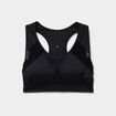 Brassière sport microfibre dos nageur noir femme