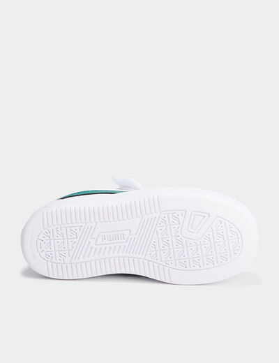 Tennis basses à scratchs Puma vert garçon