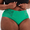 Shorty en coton vert menthe femme grande taille