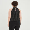 Débardeur encolure américaine cintré noir femme grande taille