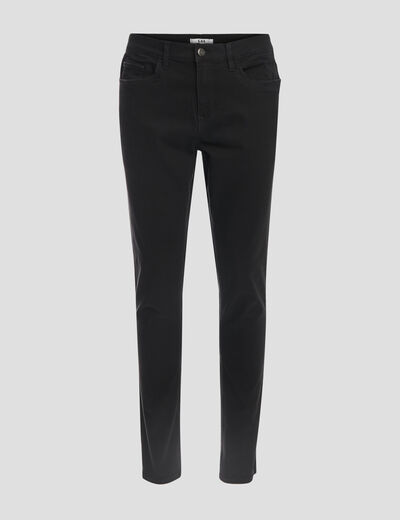 Pantalon droit en coton stretch gris foncé homme