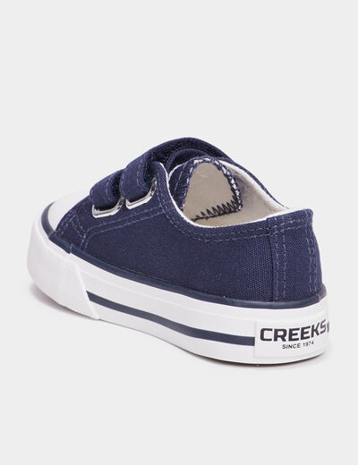 Tennis &agrave; scratchs en toile bout renforc&eacute; bleu marine b&eacute;b&eacute; gar&ccedil;on