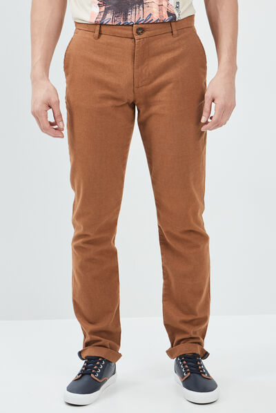 Pantalon droit Creeks camel homme