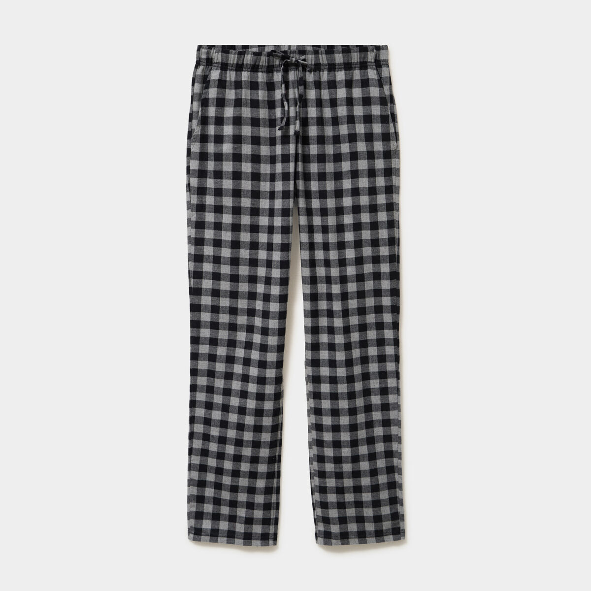 Pantalon de pyjama coton coupe droite gris moyen homme