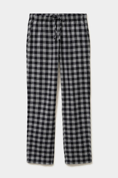 Pantalon de pyjama coton coupe droite gris moyen homme