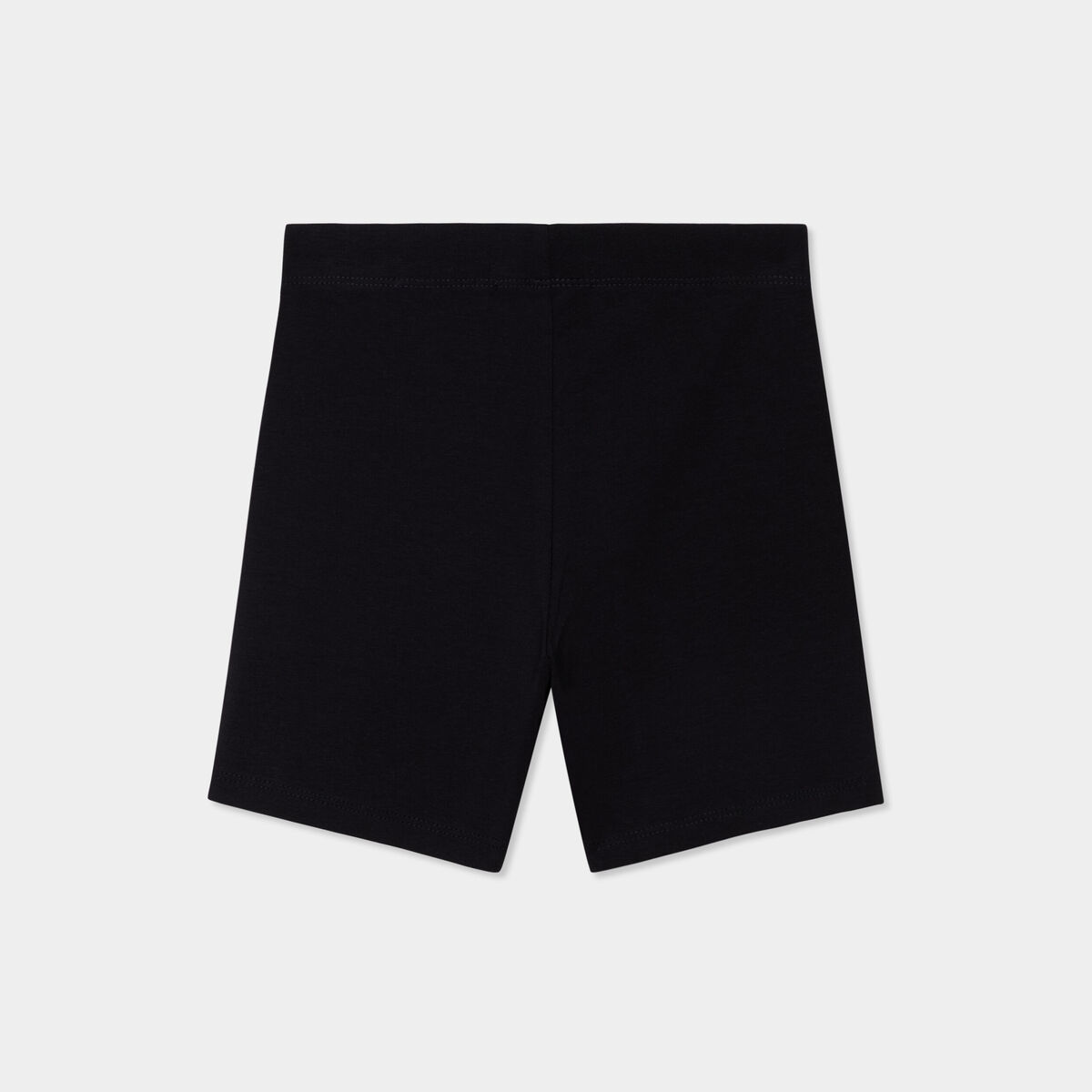 Legging short coton taille élastiquée noir fille