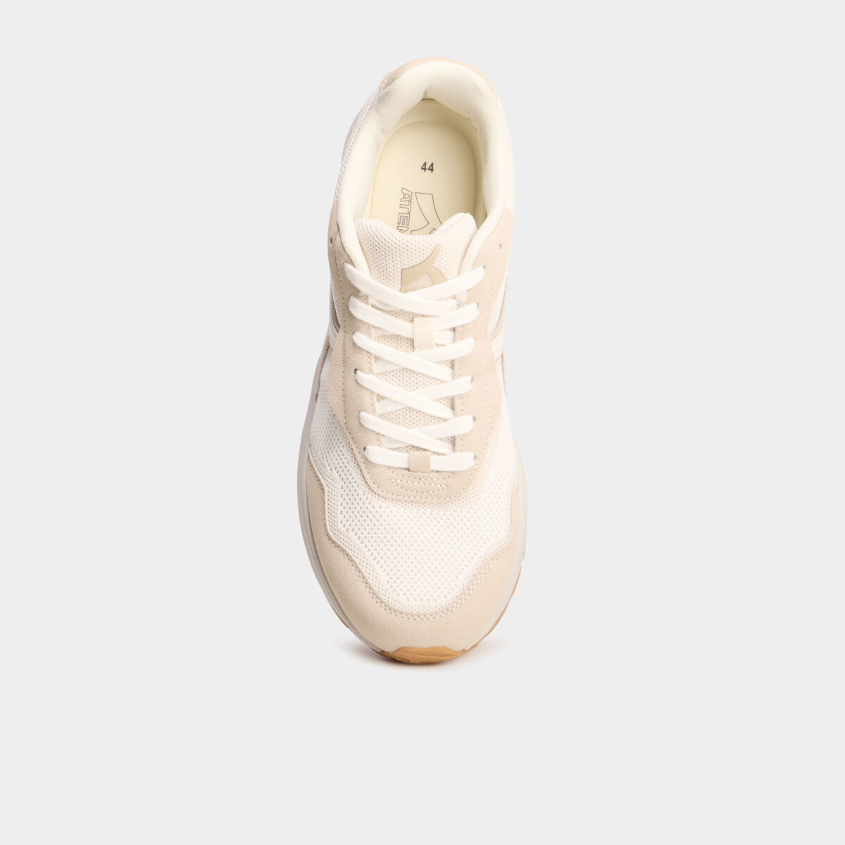 Baskets running de sport &agrave; lacets sable homme