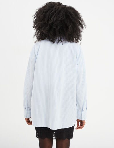 Chemise manches longues coton blanc femme