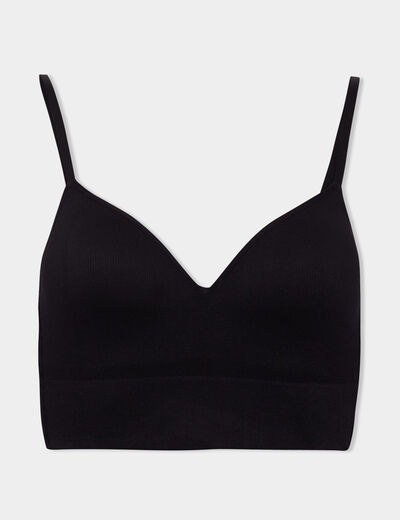 Brassière microfibre à coque noir femme
