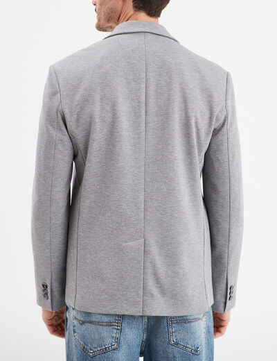Veste costume boutonnée 1 poche buste gris homme