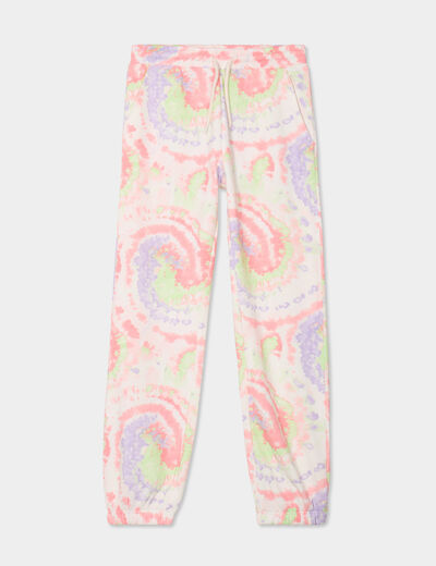 Pantalon de jogging bas élastiqué beige fille