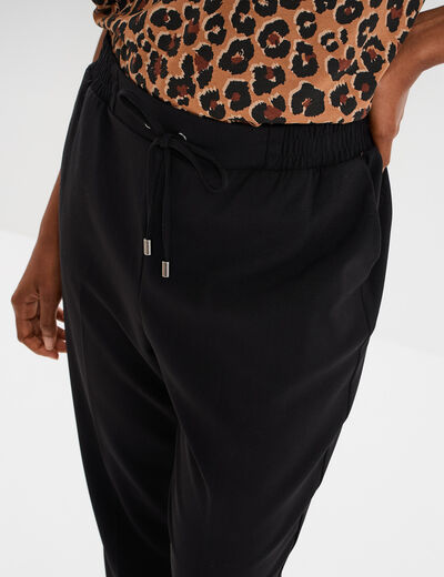 Pantalon de jogging chino noir femme