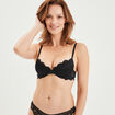 Soutien-gorge corbeille paddé dentelle noir femme