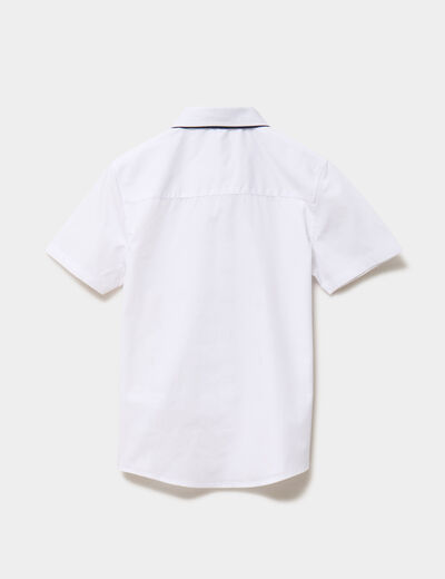 Chemise manches courtes avec cravate blanc gar&ccedil;on