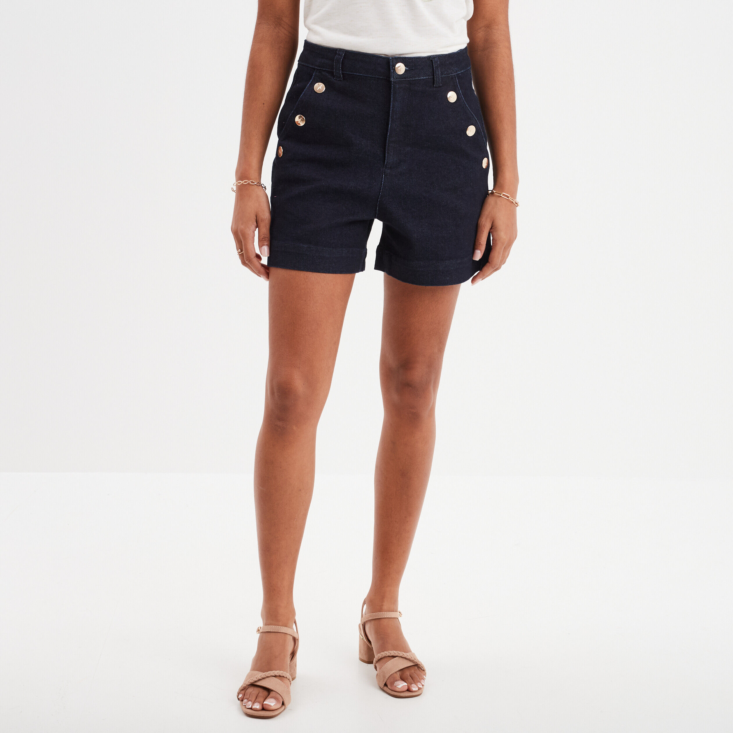 Short en jean poches à pont denim brut femme MOSQUITOS