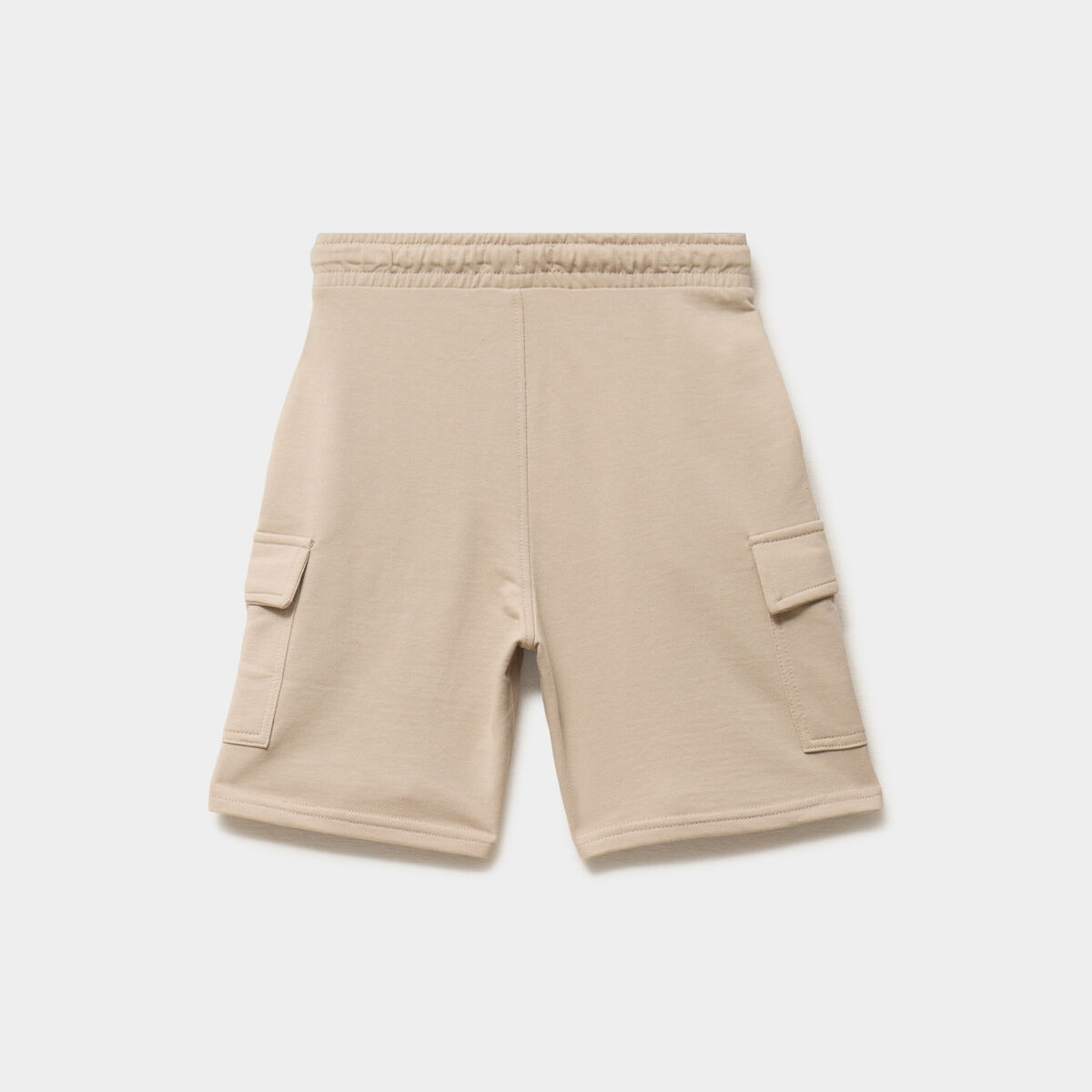 Short cargo molleton taille &eacute;lastiqu&eacute;e gris fonc&eacute; gar&ccedil;on