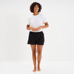 Bas de pyjama short détails dentelle noir femme